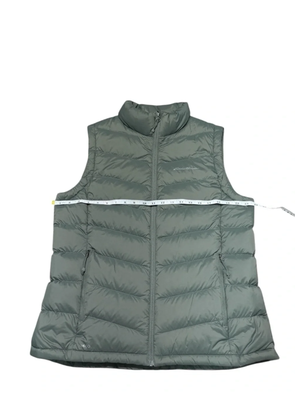 Eddie Bauer CirrusLite Down Vest Womens Sz L Olive Green 650 Fill Puffer Jacket - Picture 6 of 10